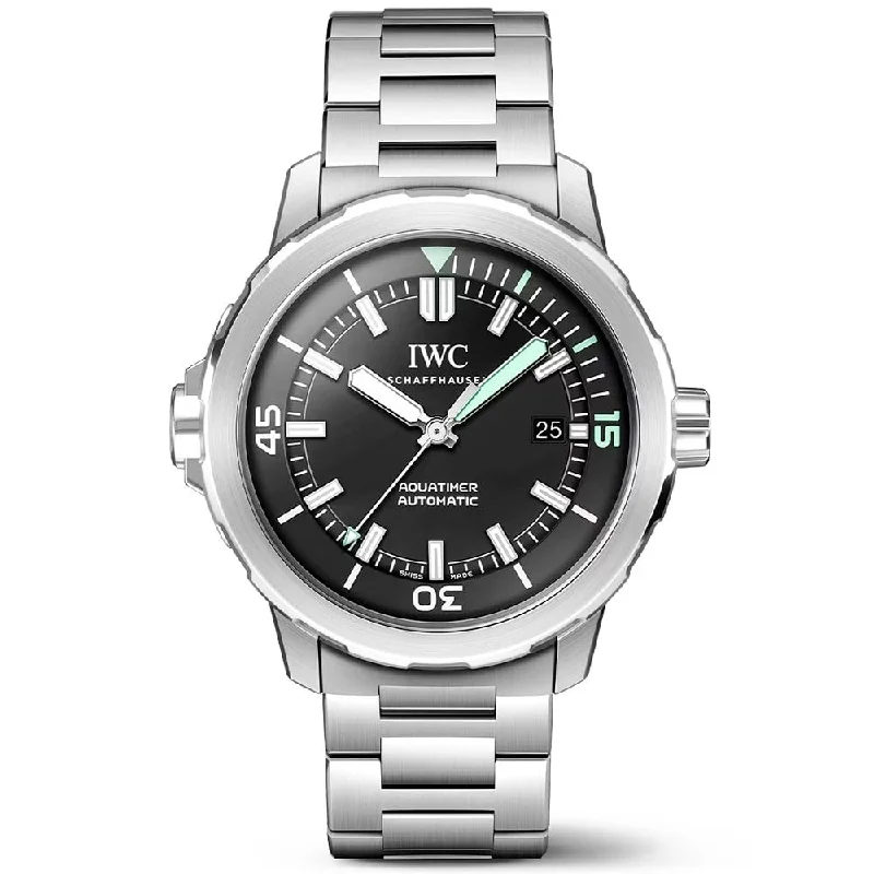 Aquatimer 42mm Black Dial Men-s Automatic Bracelet Watch