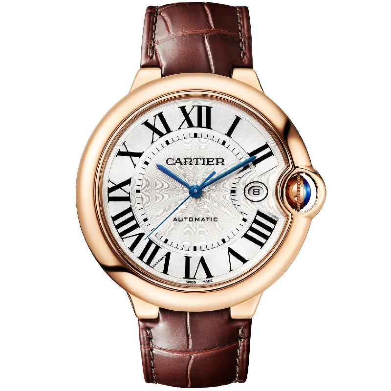 Ballon Bleu 18ct Rose Gold 42mm Automatic Leather Strap Watch