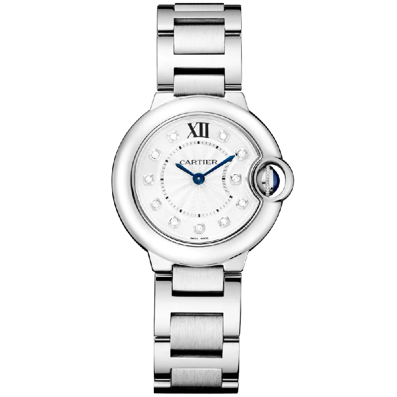 Ballon Bleu de Cartier 28mm Steel Diamond Set Watch