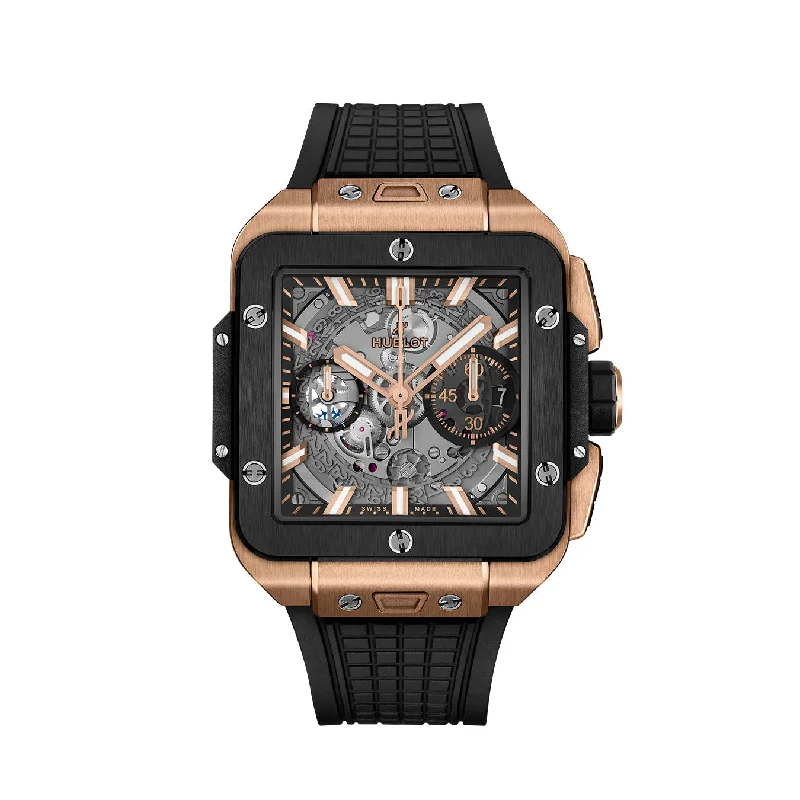 Hublot Square Bang UNICO KING GOLD CERAMIC Ref# 821.OM.0180.RX