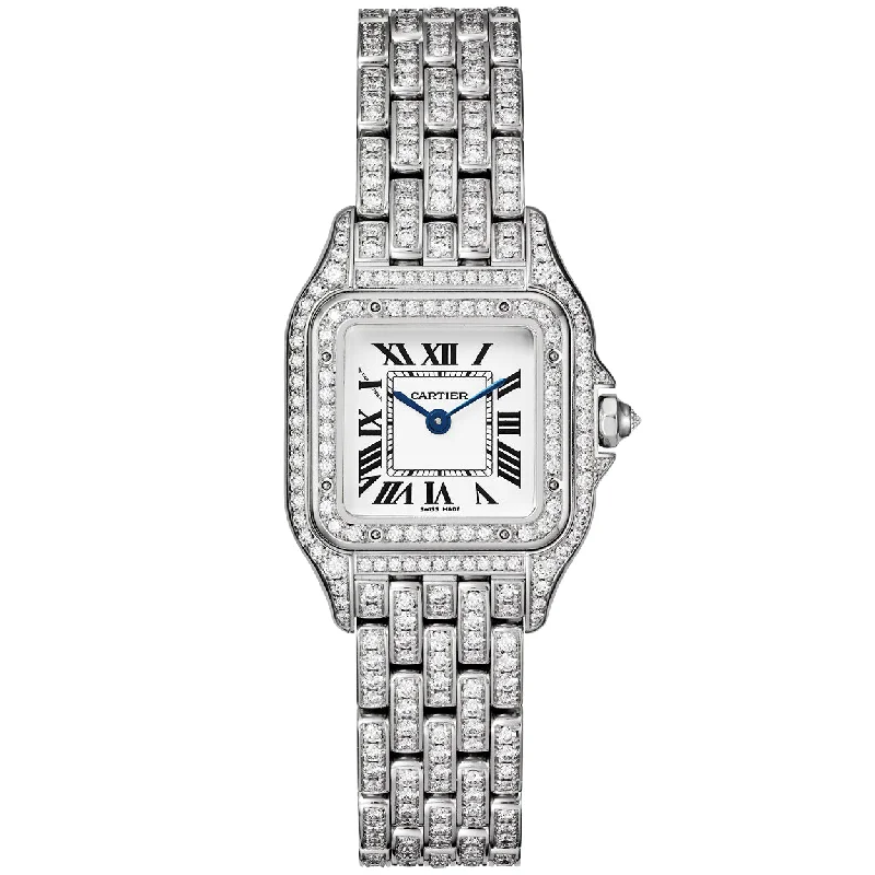 Panthère de Cartier Small 18ct White Gold Full Diamond Set Watch