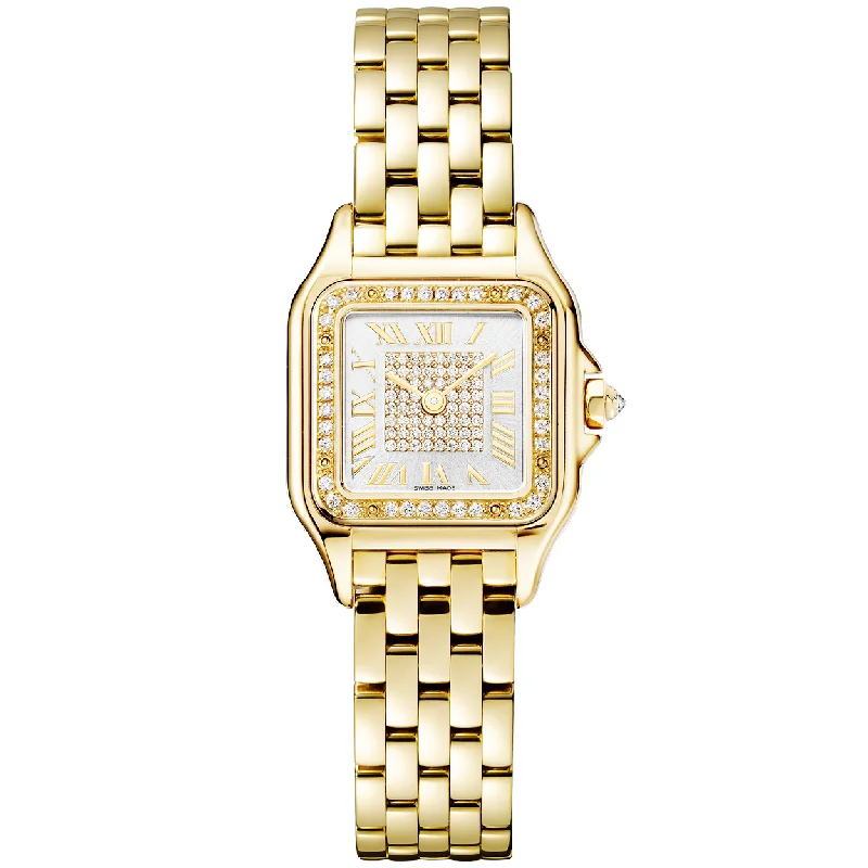 Panthère de Cartier Small 18ct Yellow Gold Diamond Dial & Bezel Watch