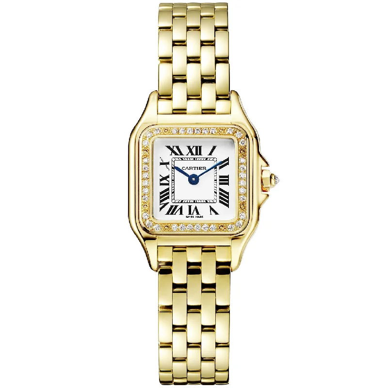 Panthère de Cartier Small 18ct Yellow Gold Diamond Set Watch