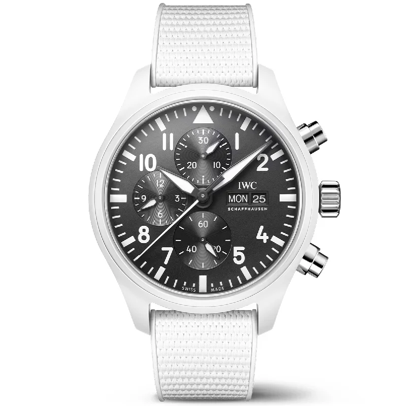 Pilot-s Top Gun ‘Lake Tahoe- 44.5mm White Ceramic Chronograph Watch