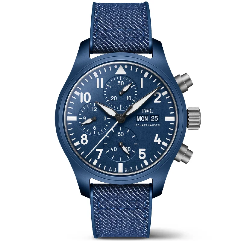 Pilot-s Top Gun Oceania 41mm Blue Ceramic Men-s Chronograph Watch