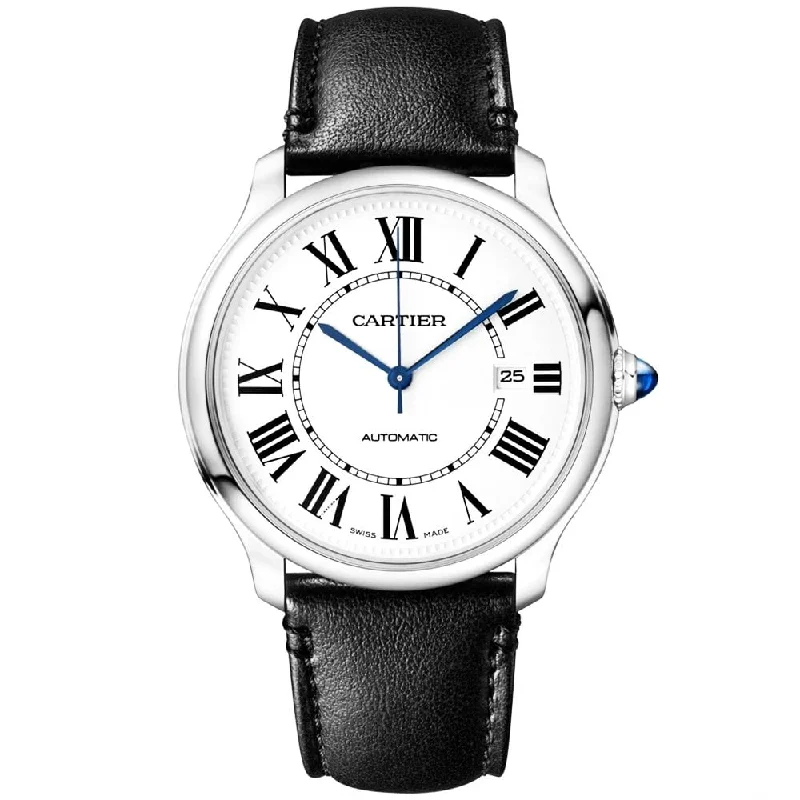 Ronde Must de Cartier 40mm Men-s Leather Strap Watch