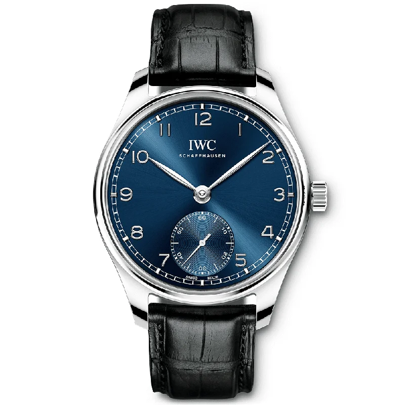 Portugieser 40mm Blue Sunray Dial Men-s Automatic Strap Watch