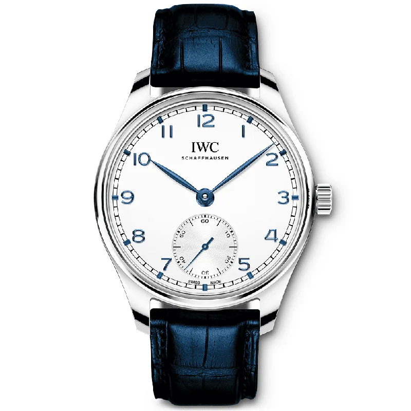 Portugieser 40mm Silver/Blue Dial Men-s Automatic Strap Watch