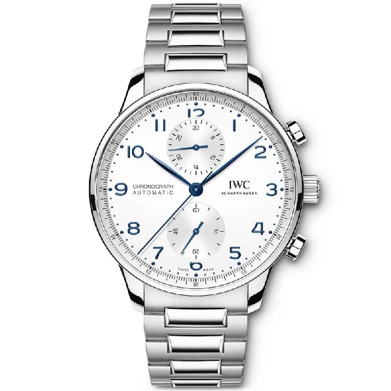 Portugieser 41mm Silver/Blue Dial Men-s Chronograph Bracelet Watch