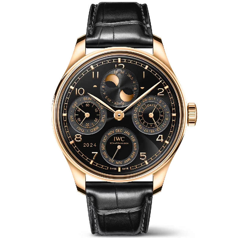 Portugieser ‘Obsidian- Perpetual Calendar 44mm 18ct Yellow Gold Watch