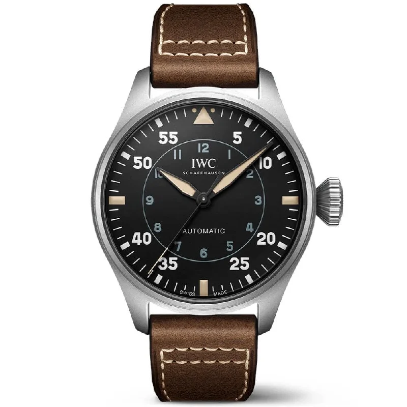 Big Pilot-s Spitfire 43mm Black Dial Men-s Automatic Strap Watch