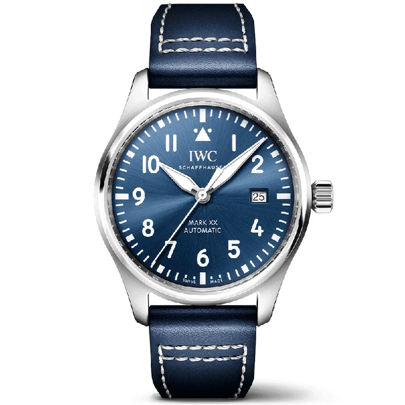 Pilot-s Mark XX 40mm Blue Dial Men-s Leather Strap Watch