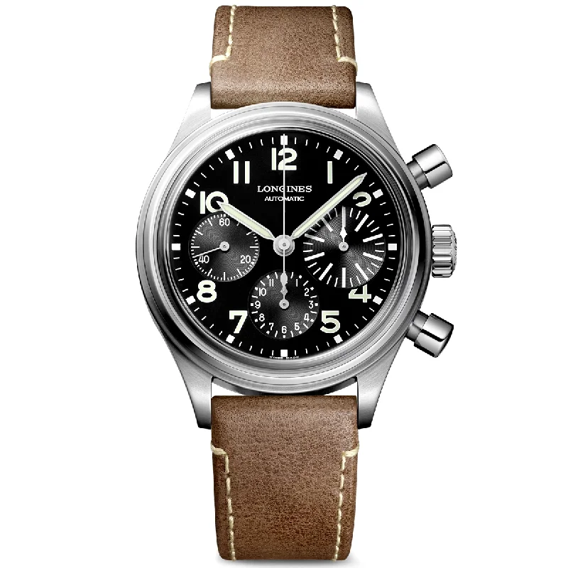 Heritage Avigation BigEye 41mm Black Dial Automatic Chronograph Watch