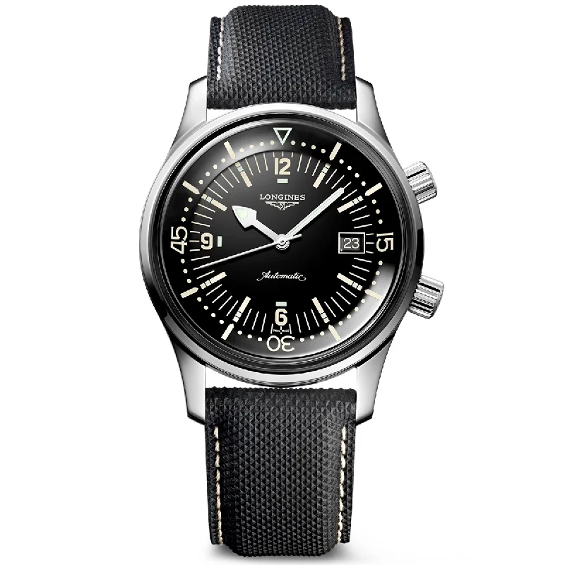 Legend Diver 42mm Black Dial Men-s Automatic Strap Watch