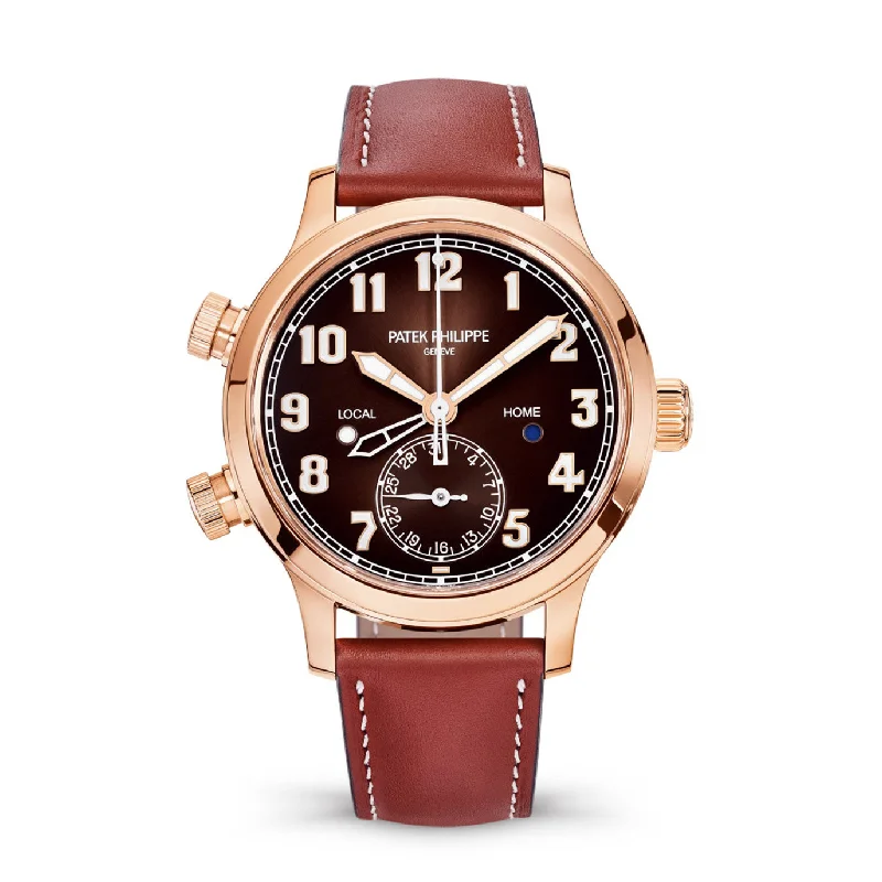 Patek Philippe Complication. 18k Rose Gold. Calatrava Pilot Travel Time 37.5mm. Ref# 7234R-001