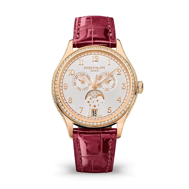 Patek Philippe Complication. 18k Rose Gold set with 155 diamonds (~1.34 ct). 38mm. Annual Calendar Ref# 4947R-001