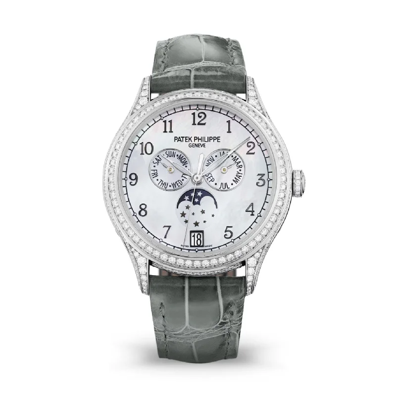 Patek Philippe Complication. 18k White Gold set with 388 diamonds (~2.92 ct). 38mm. Annual Calendar Ref# 4948G-010