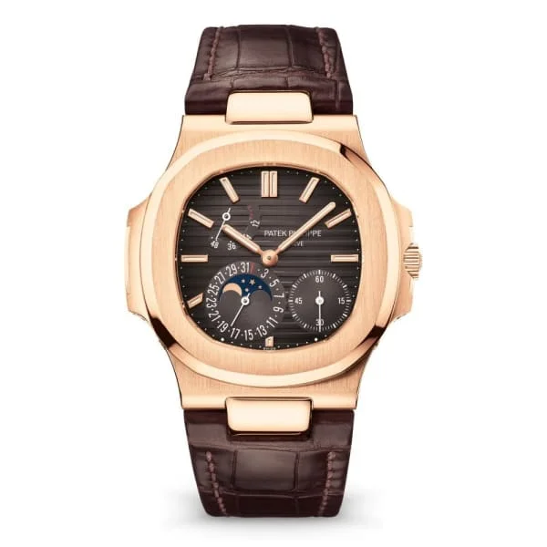 Patek Philippe Nautilus Date. Moon Phases Watch. 18k Rose Gold. 40mm. Ref# 5712R-001