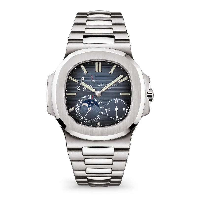 Patek Philippe Nautilus Date. Moon Phases Watch. Stainless Steel. 40mm. Ref# 5712/1A-001