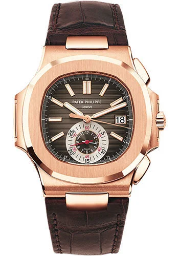 Patek Philippe Nautilus Flyback Chronograph. Date Watch. 18k Rose Gold. 40.5 mm. Ref# 5980R-001