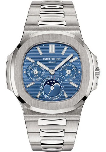 Patek Philippe Nautilus Perpetual Calendar Watch. 18k White Gold. 40mm. Ref# 5740/1G-001