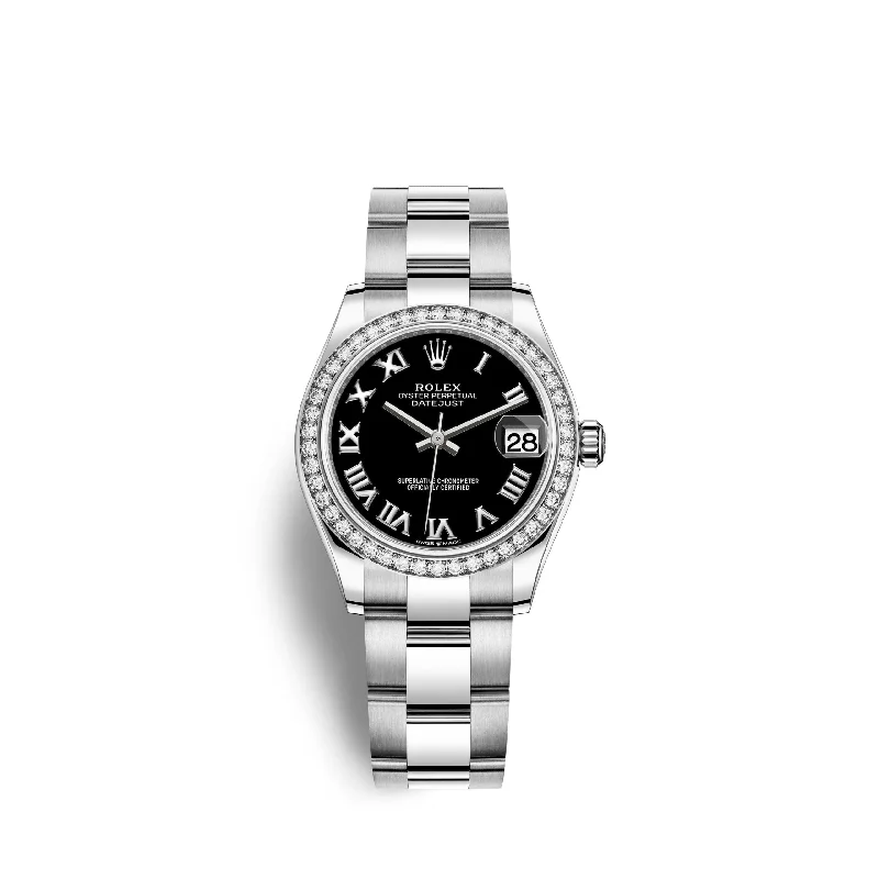 Rolex Datejust 31. Oystersteel. 18kt White Gold and diamonds. Ref# 278384RBR-0001