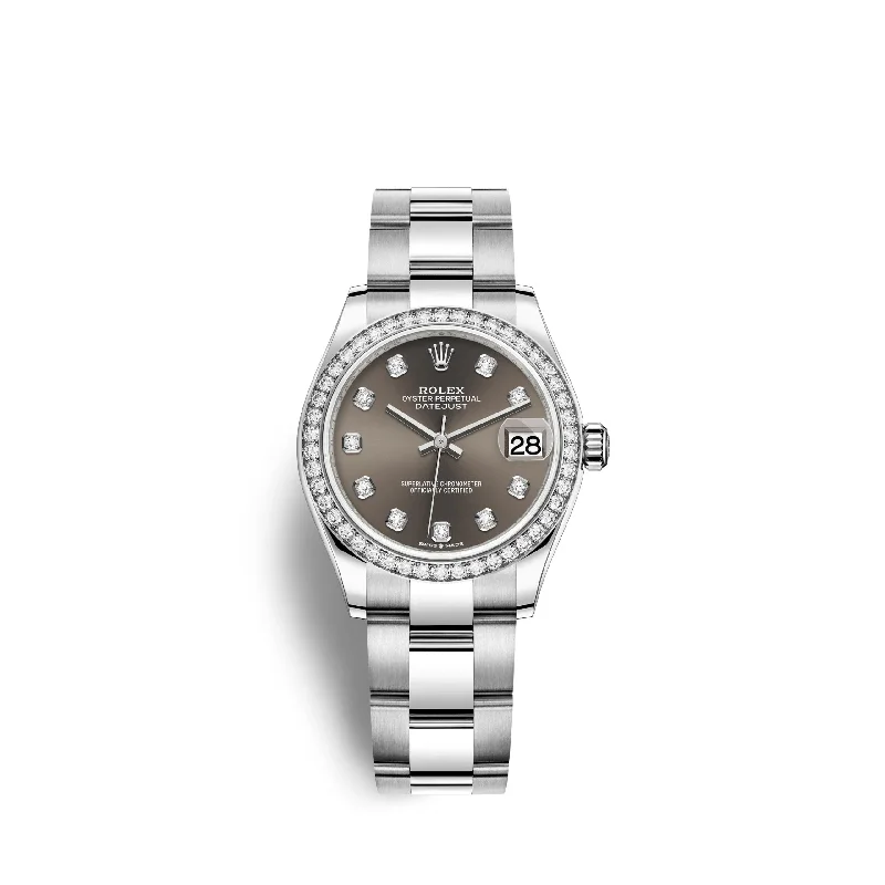 Rolex Datejust 31. Oystersteel. 18kt White Gold and diamonds. Ref# 278384RBR-0009