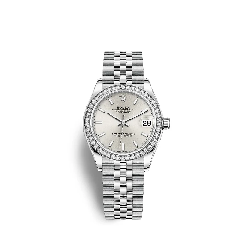 Rolex Datejust 31. Oystersteel. 18kt White Gold and diamonds. Ref# 278384RBR-0016