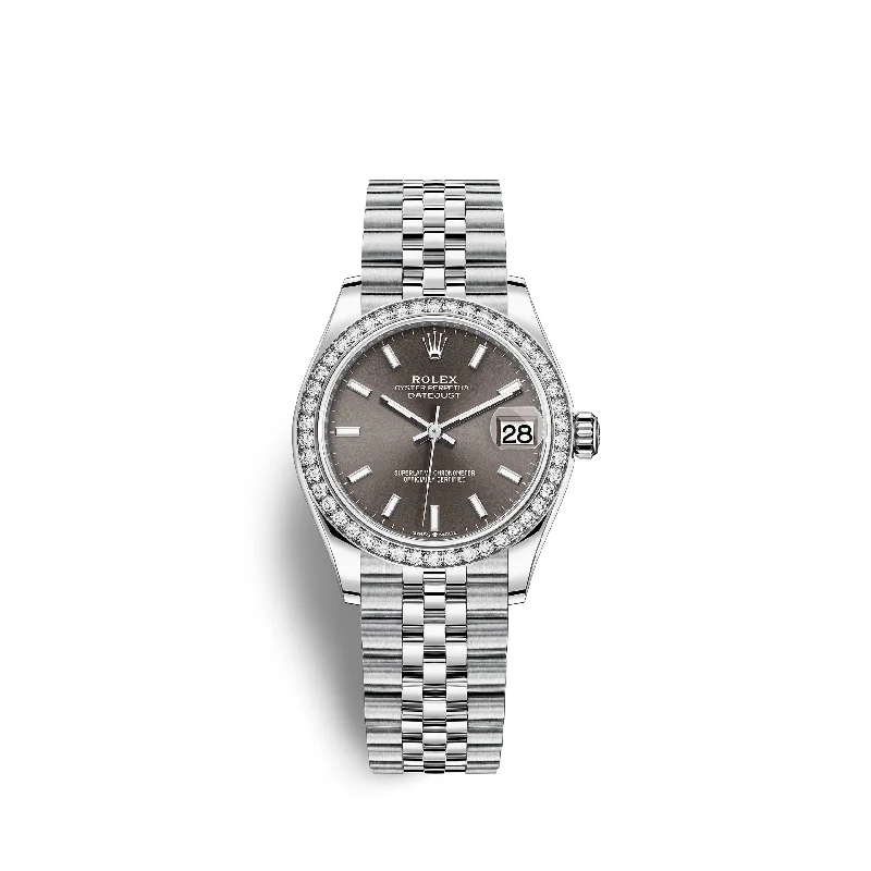 Rolex Datejust 31. Oystersteel. 18kt White Gold and diamonds. Ref# 278384RBR-0020