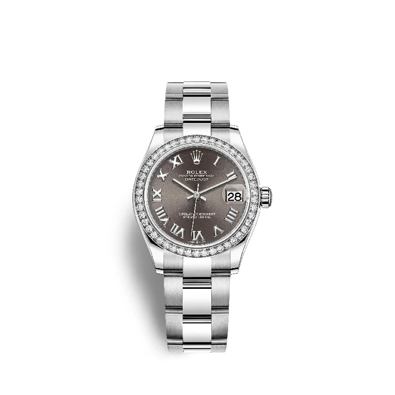 Rolex Datejust 31. Oystersteel. 18kt White Gold and diamonds. Ref# 278384RBR-0025