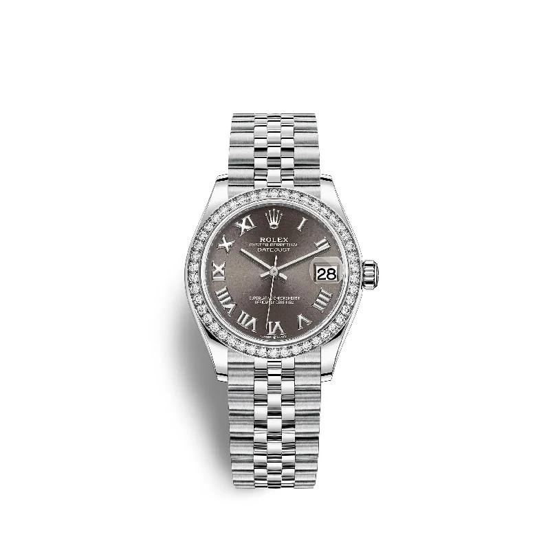 Rolex Datejust 31. Oystersteel. 18kt White Gold and diamonds. Ref# 278384RBR-0026