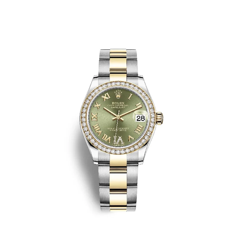 Rolex Datejust 31. Oystersteel. 18kt Yellow Gold and diamonds. Ref# 278383RBR-0015