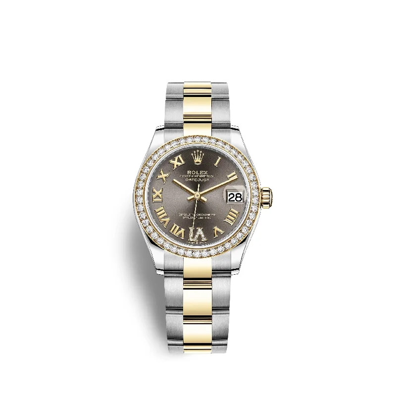 Rolex Datejust 31. Oystersteel. 18kt Yellow Gold and diamonds. Ref# 278383RBR-0017