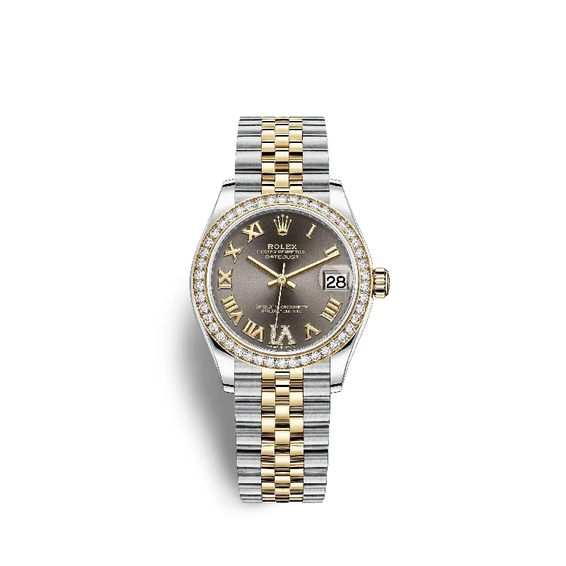 Rolex Datejust 31. Oystersteel. 18kt Yellow Gold and diamonds. Ref# 278383RBR-0018