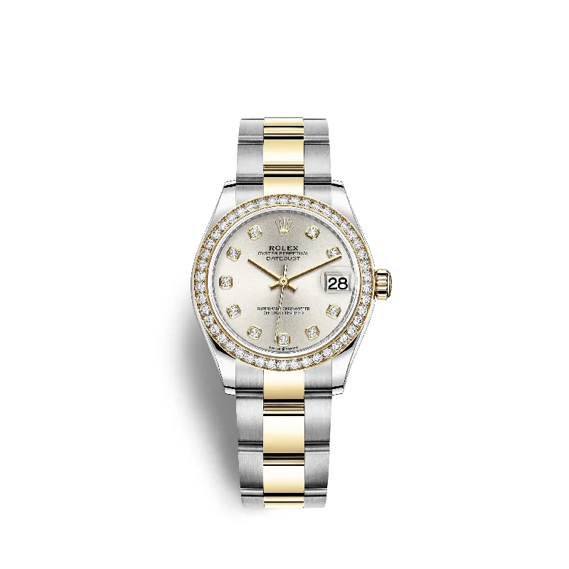 Rolex Datejust 31. Oystersteel. 18kt Yellow Gold and diamonds. Ref# 278383RBR-0019