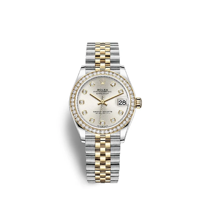 Rolex Datejust 31. Oystersteel. 18kt Yellow Gold and diamonds. Ref# 278383RBR-0020