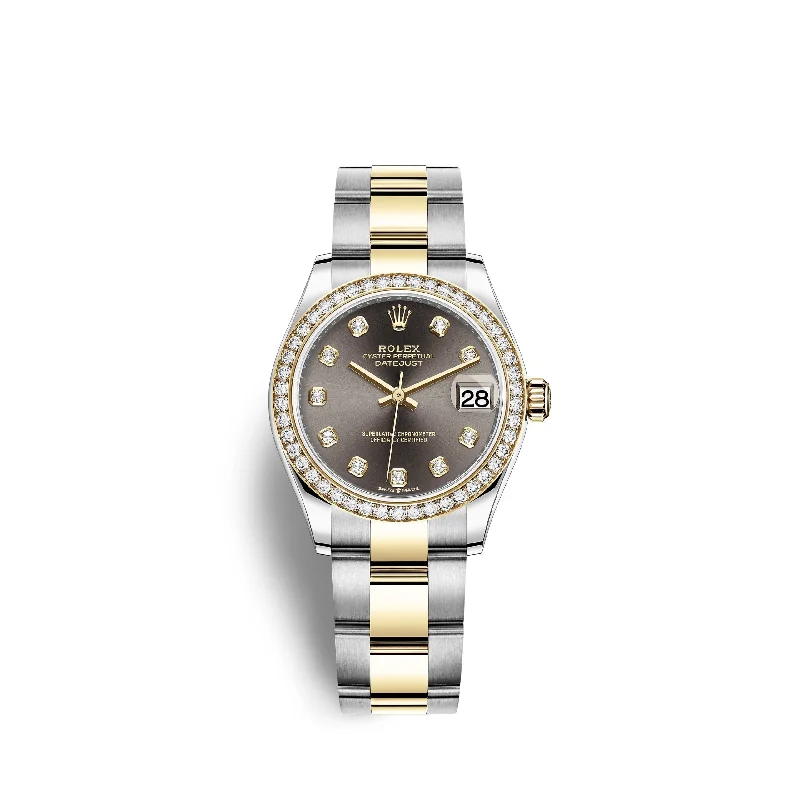 Rolex Datejust 31. Oystersteel. 18kt Yellow Gold and diamonds. Ref# 278383RBR-0021