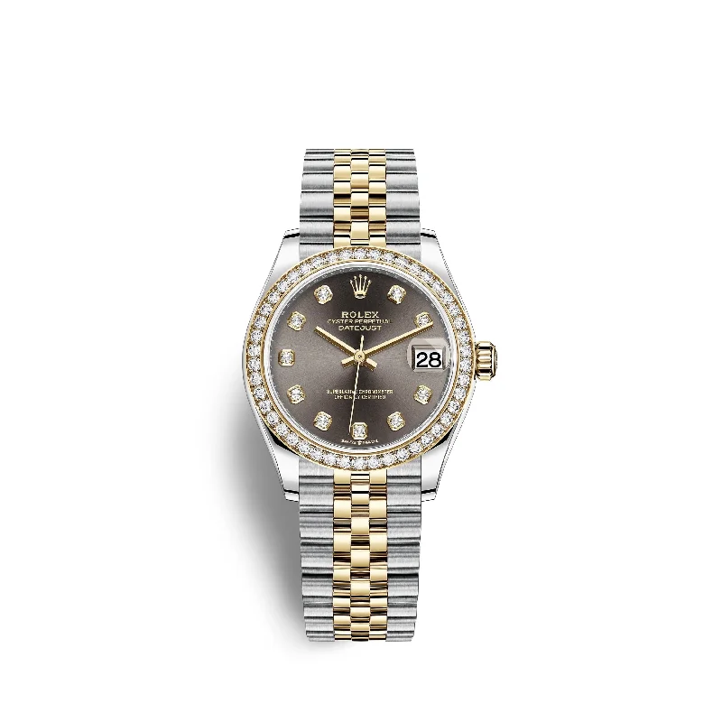 Rolex Datejust 31. Oystersteel. 18kt Yellow Gold and diamonds. Ref# 278383RBR-0022