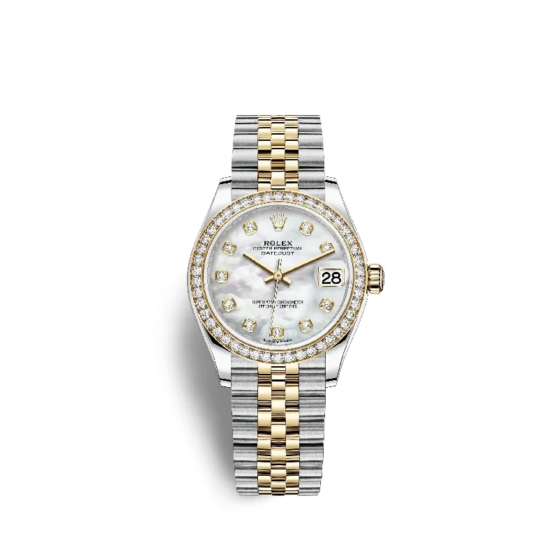 Rolex Datejust 31. Oystersteel. 18kt Yellow Gold and diamonds. Ref# 278383RBR-0028