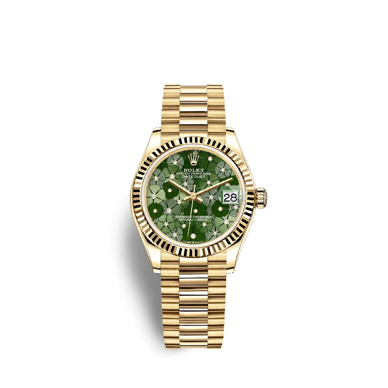 Rolex Datejust 31mm. 18k Yellow Gold and Diamonds. Ref# 278278-0046