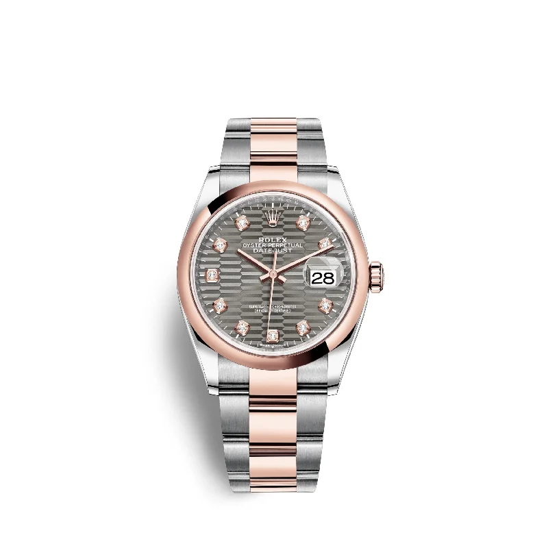 Rolex Datejust 36mm. Oystersteel and 18k Everose Gold. Ref# 126201-0042