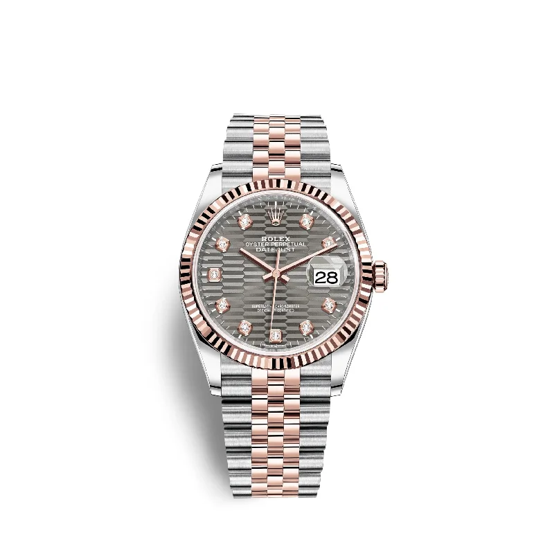 Rolex Datejust 36mm. Oystersteel and 18k Everose Gold. Ref# 126231-0041