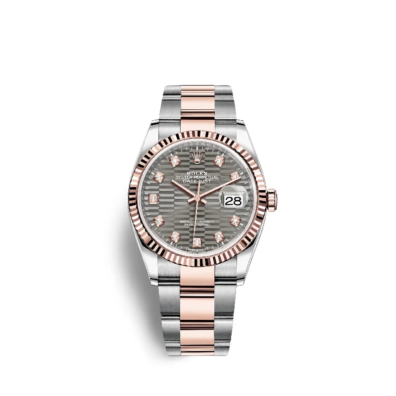 Rolex Datejust 36mm. Oystersteel and 18k Everose Gold. Ref# 126231-0042