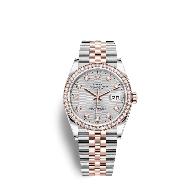 Rolex Datejust 36mm. Oystersteel and 18k Everose Gold. Ref# 126281rbr-0027