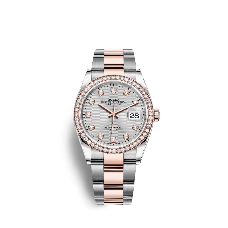 Rolex Datejust 36mm. Oystersteel and 18k Everose Gold. Ref# 126281rbr-0028