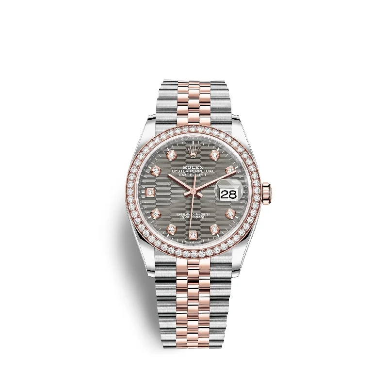 Rolex Datejust 36mm. Oystersteel and 18k Everose Gold. Ref# 126281rbr-0029