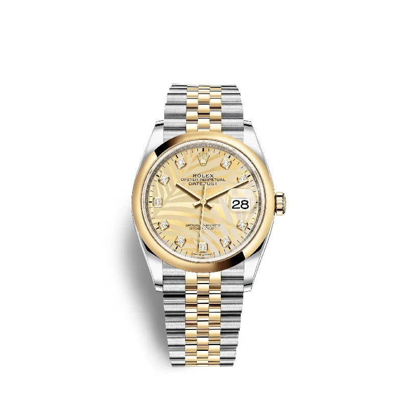 Rolex Datejust 36mm. Oystersteel and 18k Yellow Gold. Ref# 126203-0043