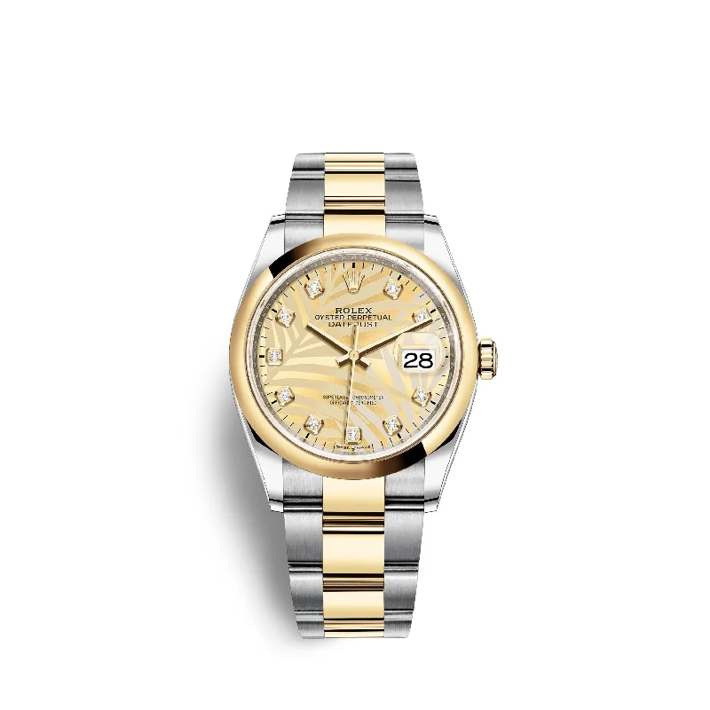 Rolex Datejust 36mm. Oystersteel and 18k Yellow Gold. Ref# 126203-0044