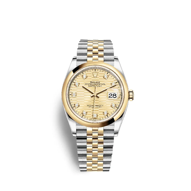 Rolex Datejust 36mm. Oystersteel and 18k Yellow Gold. Ref# 126203-0045