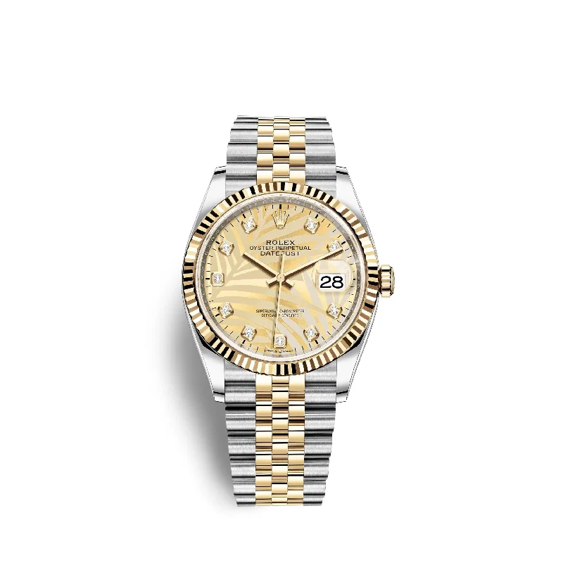 Rolex Datejust 36mm. Oystersteel and 18k Yellow Gold. Ref# 126233-0043